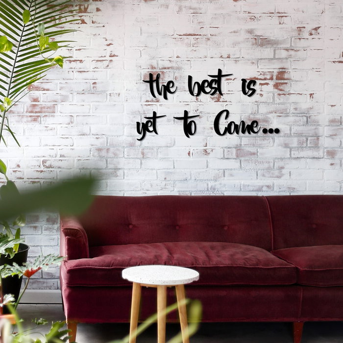 Wallity Escultura de Pared The Best is Yet To Come Negro